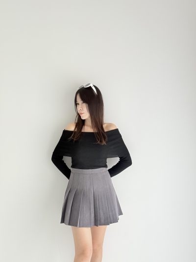 Luna Pleated Skirt Grey